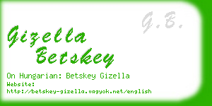 gizella betskey business card